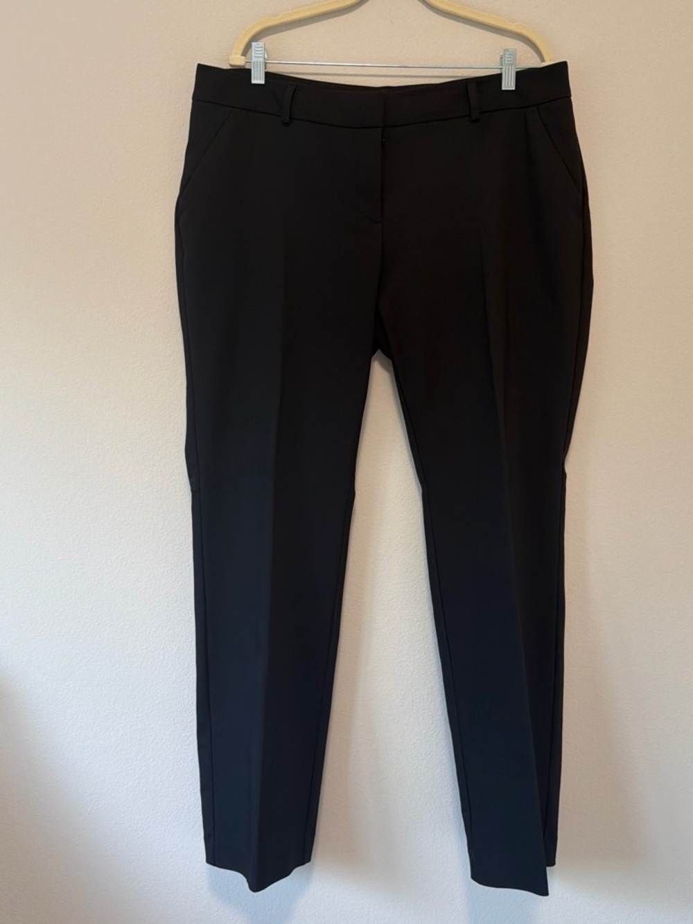Elie Tahari Black Straight-Leg Dress Trousers